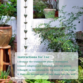 giole decorative rain chain creates soothing water visuals and sounds.