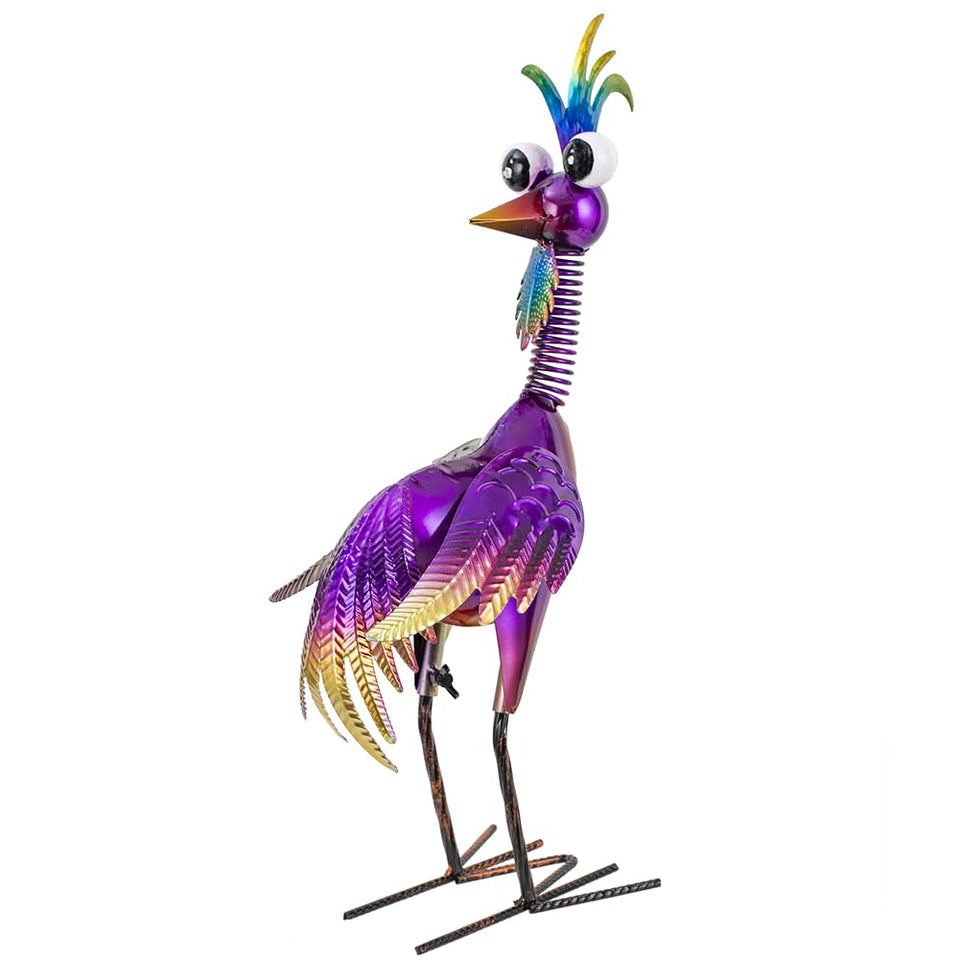 giole metal wacky rooster garden statue full view enhances outdoor charm
