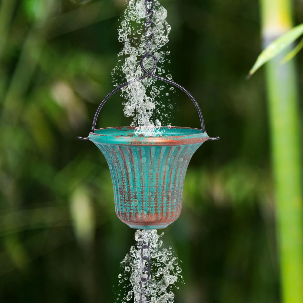 giole rain chain garden decor enhances curb appeal and ambience.