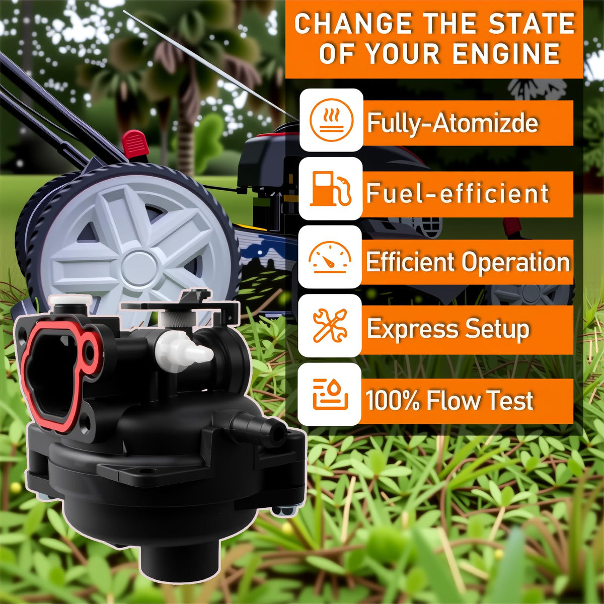 Gioong carburetor supports 08P502 and 8P502 engines for smooth starts