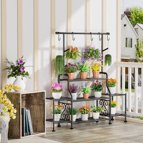 GIOTORENT 54.6 inch height adds vertical garden space for plants and decor.