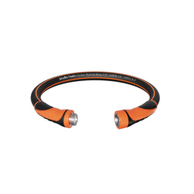 Giraffe Tools 3ft leader hose closeup shows compact, manageable watering.