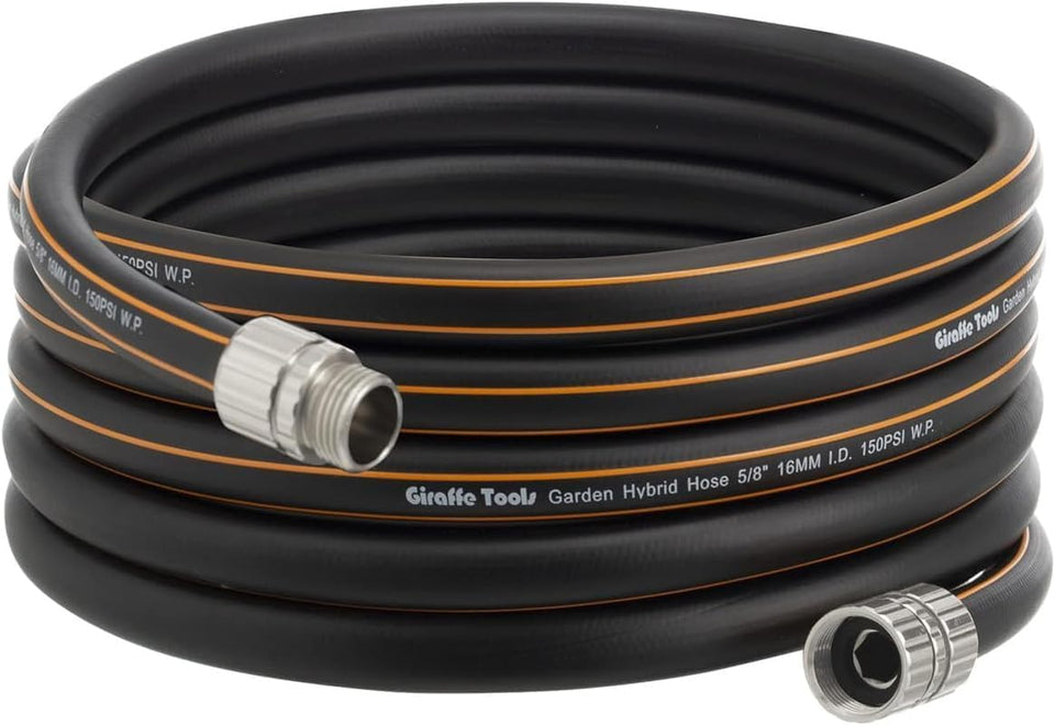 Giraffe Tools garden hose 58-inch custom-length for versatile watering tasks.