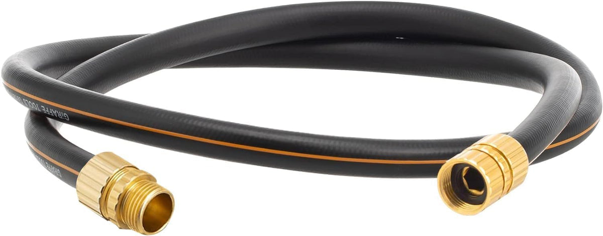 Giraffe Tools garden hose with customizable length for precise outdoor tasks.