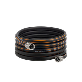 Giraffe Tools garden hose with custom length for tailored watering tasks.