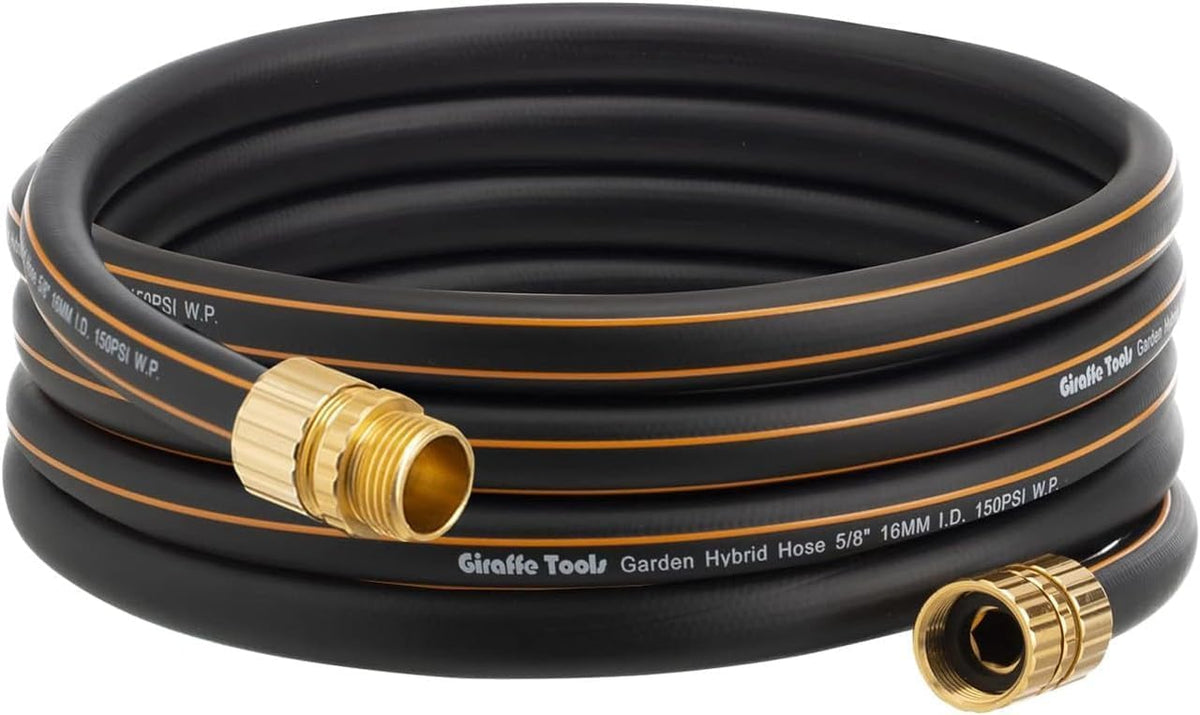 Giraffe Tools garden hose with custom length for tailored outdoor cleaning.