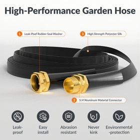 Giraffe Tools kink-free design prevents tangles for smooth continuous watering.