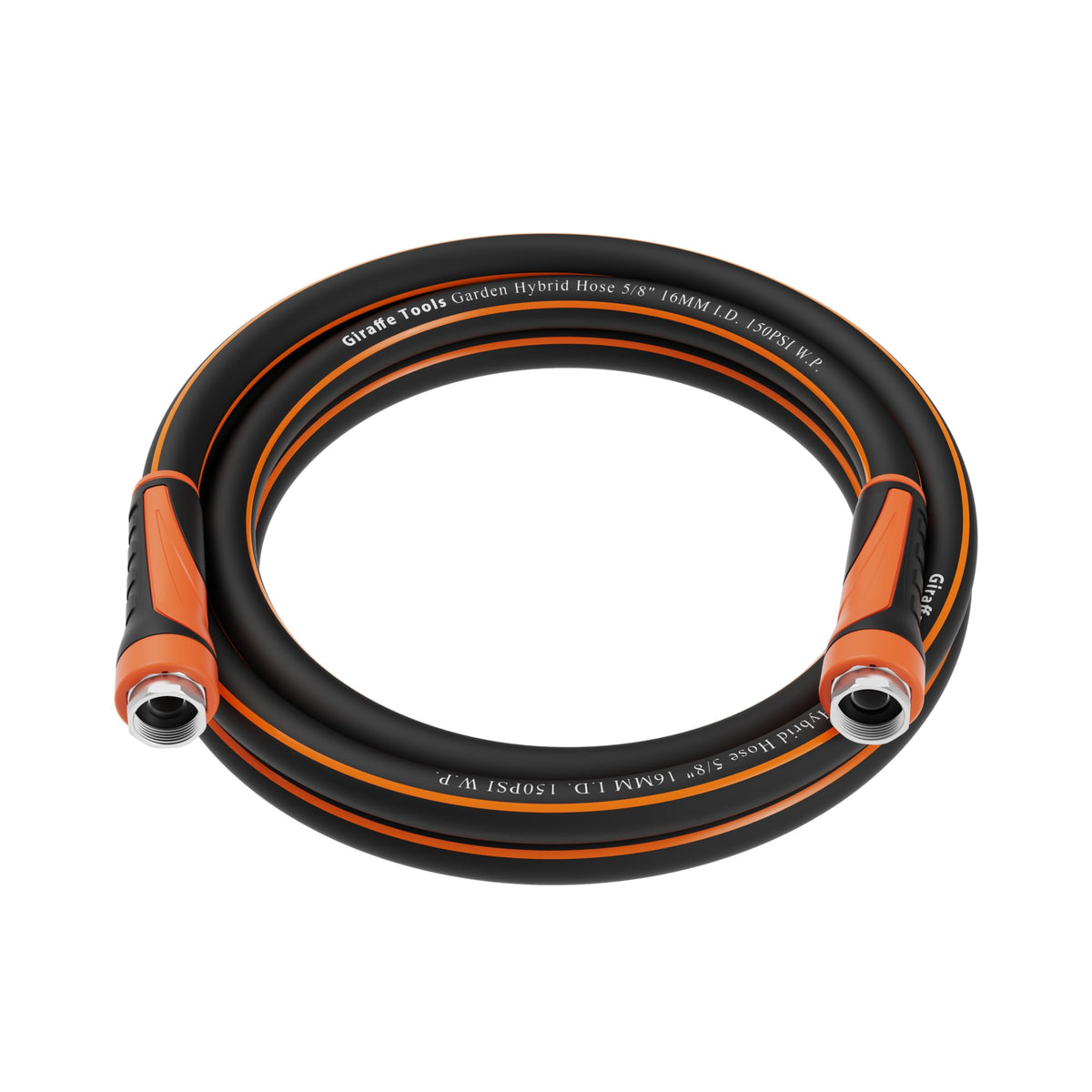 Giraffe Tools garden hose rolled coil for compact storage and easy transport