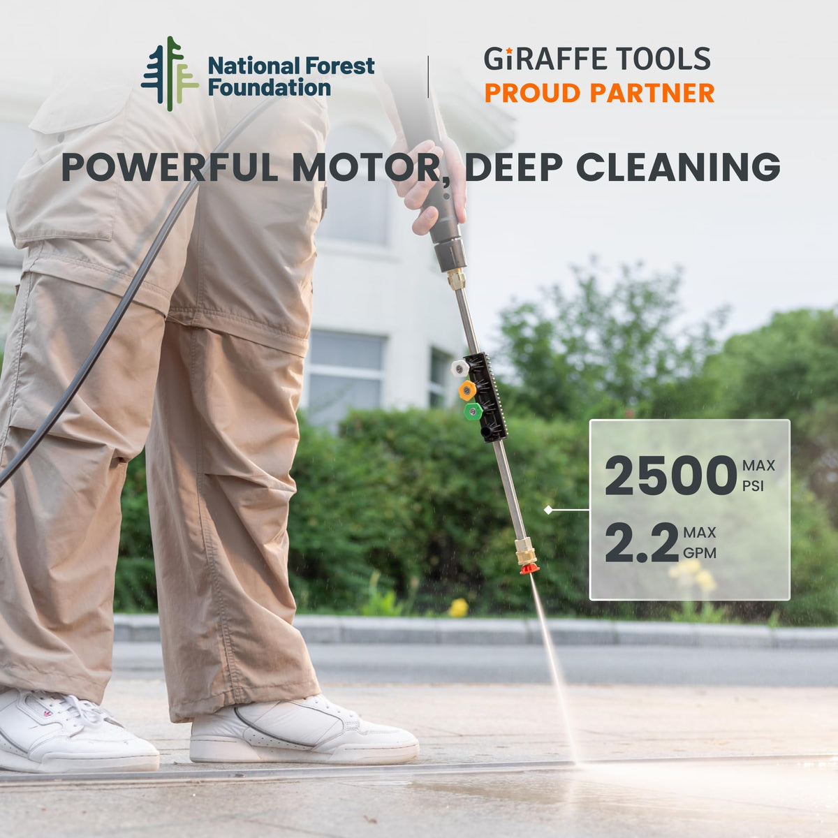 Giraffe Tools Grandfalls Total Stop System protects the motor during use