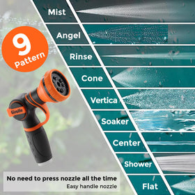 High-flow 5/8 inch hose delivers strong water pressure.