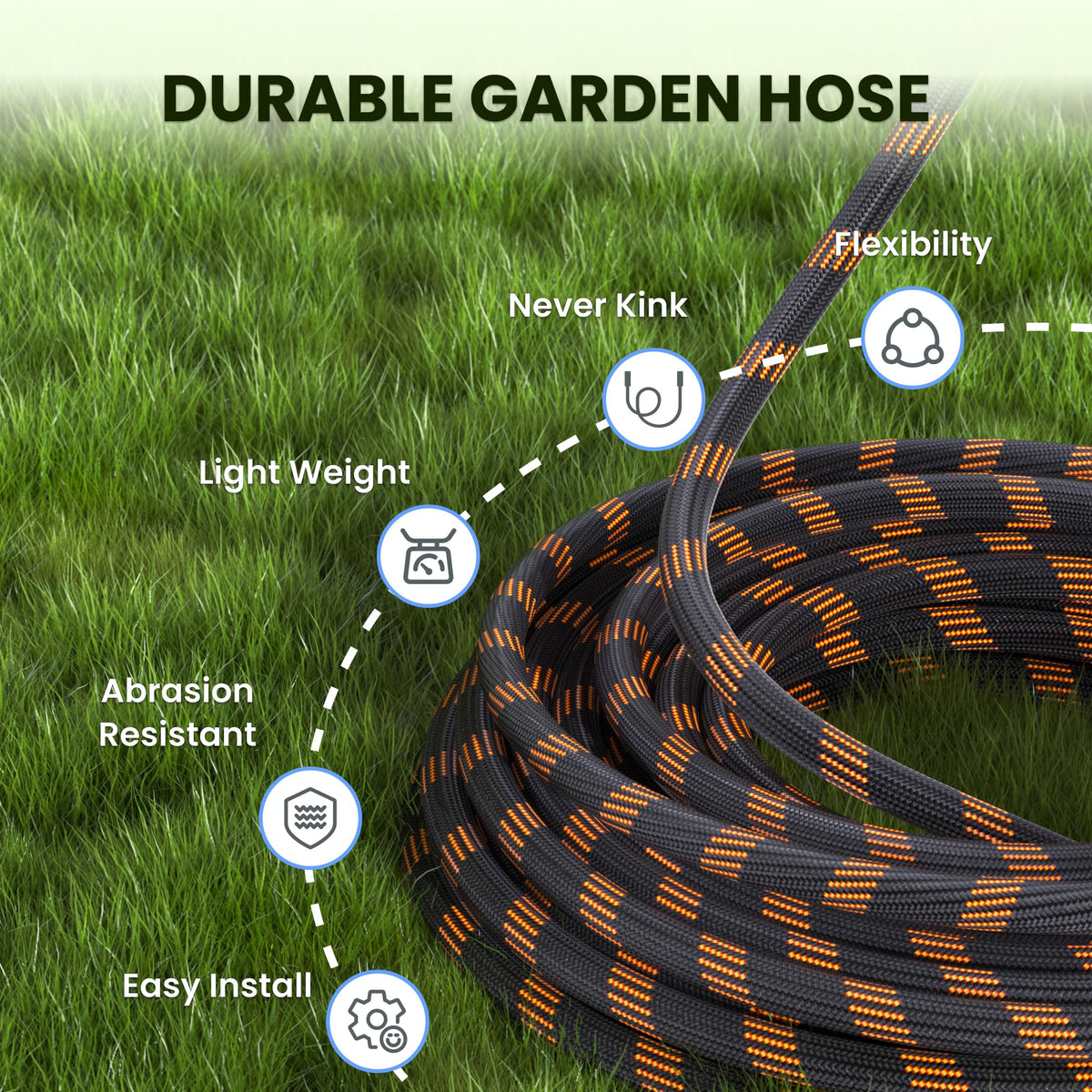 Giraffe Tools hose 50ft aluminum connector ensures leak-free connections