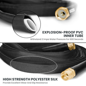 Giraffe Tools hose 9 pattern nozzle offers versatile watering options.