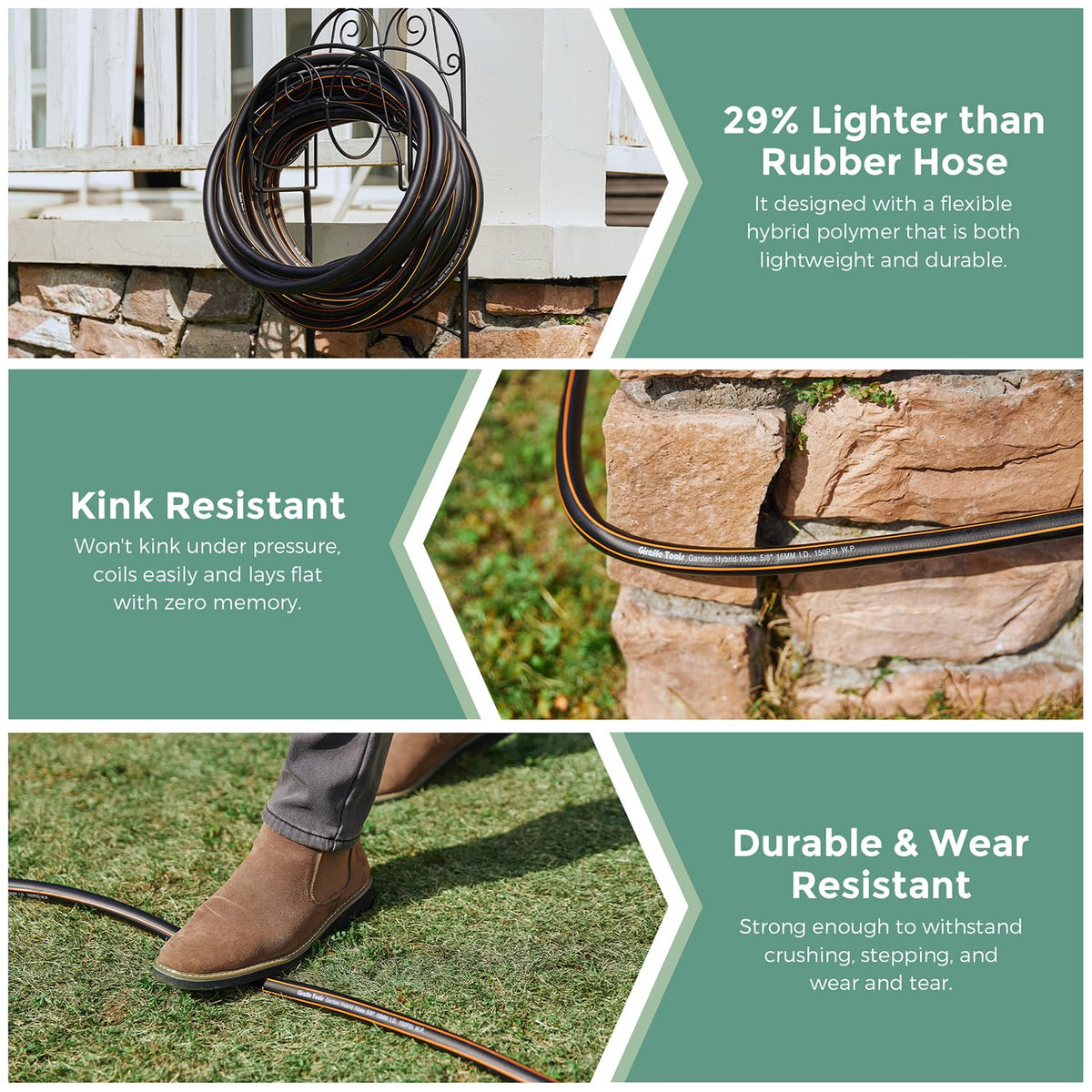 Giraffe Tools hybrid hose repairable design supports long term reuse