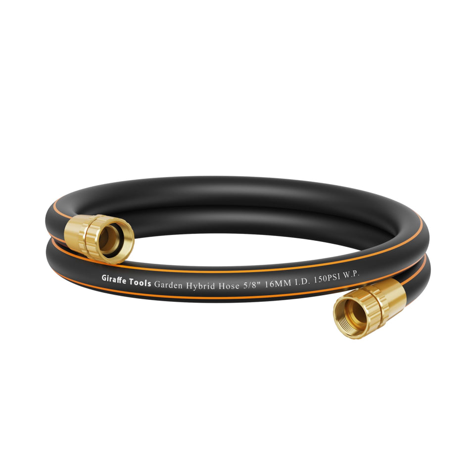 Giraffe Tools leader hose 6ft-5/8in offers flexible reel connections for easy watering.