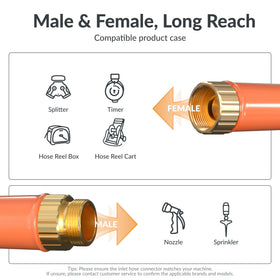 Giraffe Tools leak-proof-connections keep spigot attachments secure.
