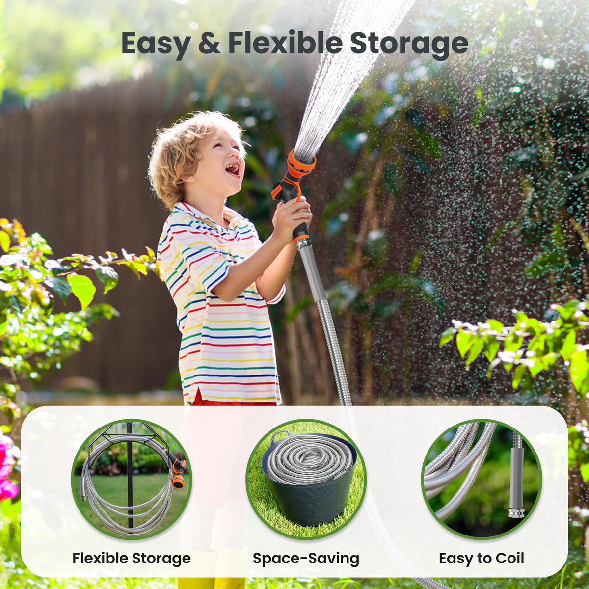 Giraffe Tools lightweight hose easy to carry and store after use