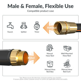 Giraffe Tools nickel fittings prevent leaks during powerful spray