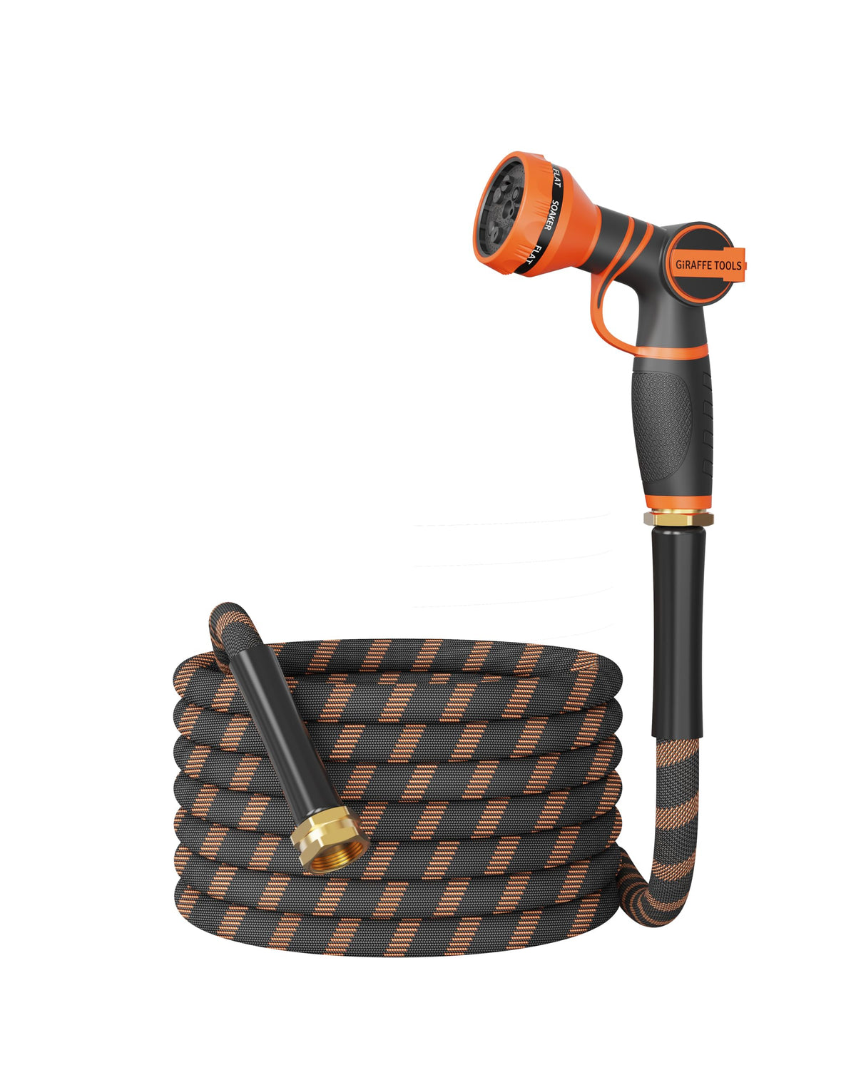 Giraffe Tools non-expandable hose 25ft demonstrates durability for extended garden watering.