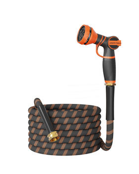 Giraffe Tools non-expandable hose 25ft demonstrates durability for extended garden watering.