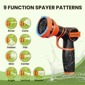 Giraffe Tools nozzle 9-patterns for versatile watering options