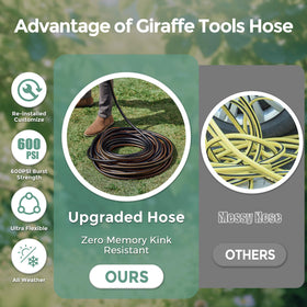 Giraffe Tools reusable design lets you reattach fittings if a section fails.