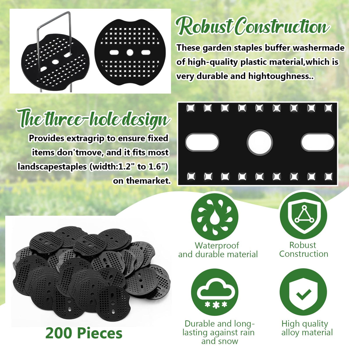 Gisafai durable plastic garden stake gasket for long lasting outdoor use