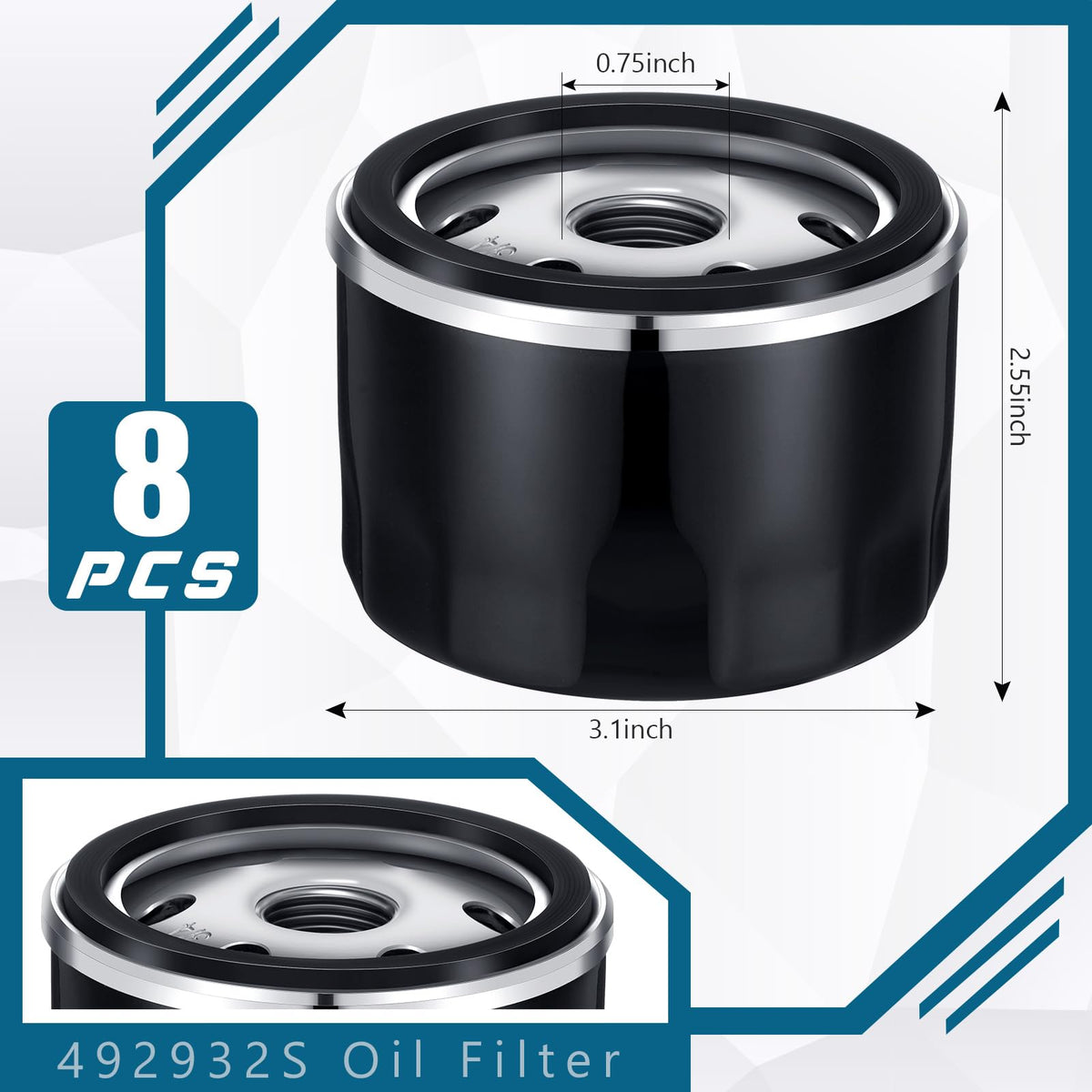 Gisafai oil filter sized 2-1/4 inch high, 3 inch diameter