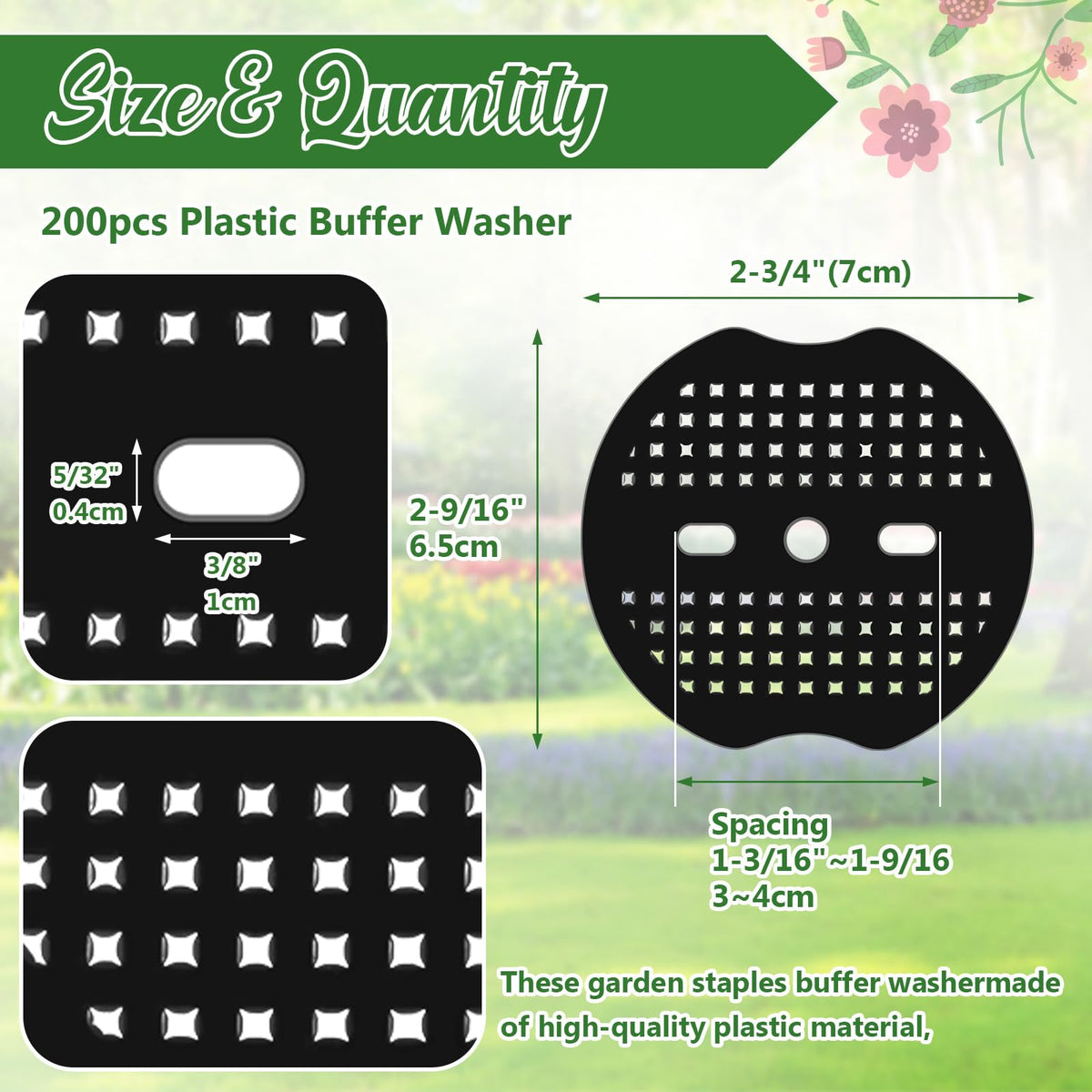 Gisafai staple gasket 3-hole design closeup adds extra grip for anchoring