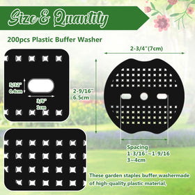Gisafai staple gasket 3-hole design closeup adds extra grip for anchoring