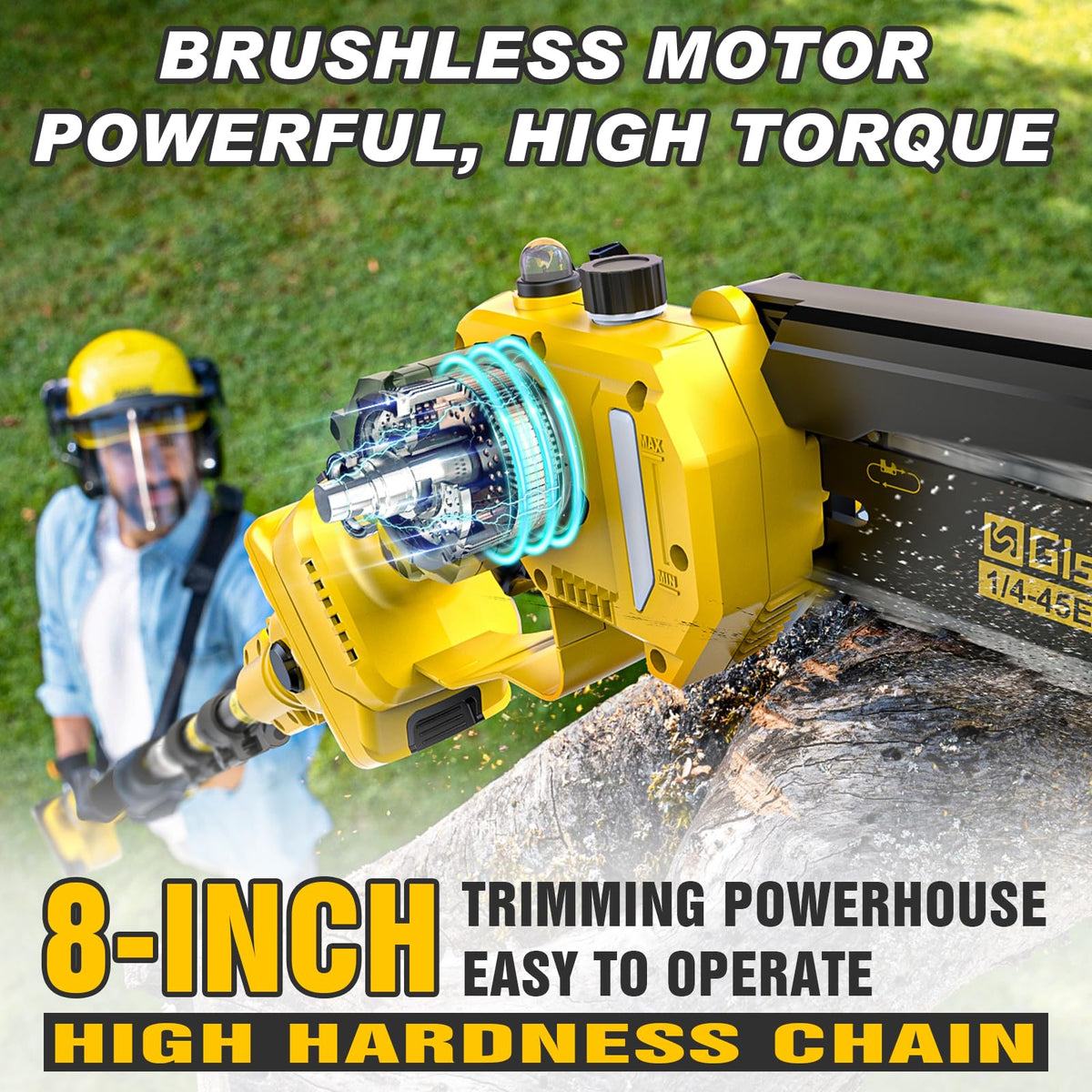 Gisam 180-degree rotatable head offers flexible cutting angles.