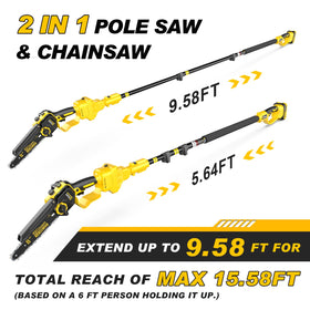 Gisam 8-inch chainsaw head for easy ground cutting and limb removal.