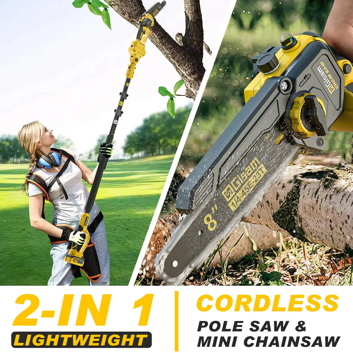 Gisam ergonomic rubber-grip handle enhances comfort during extended use.