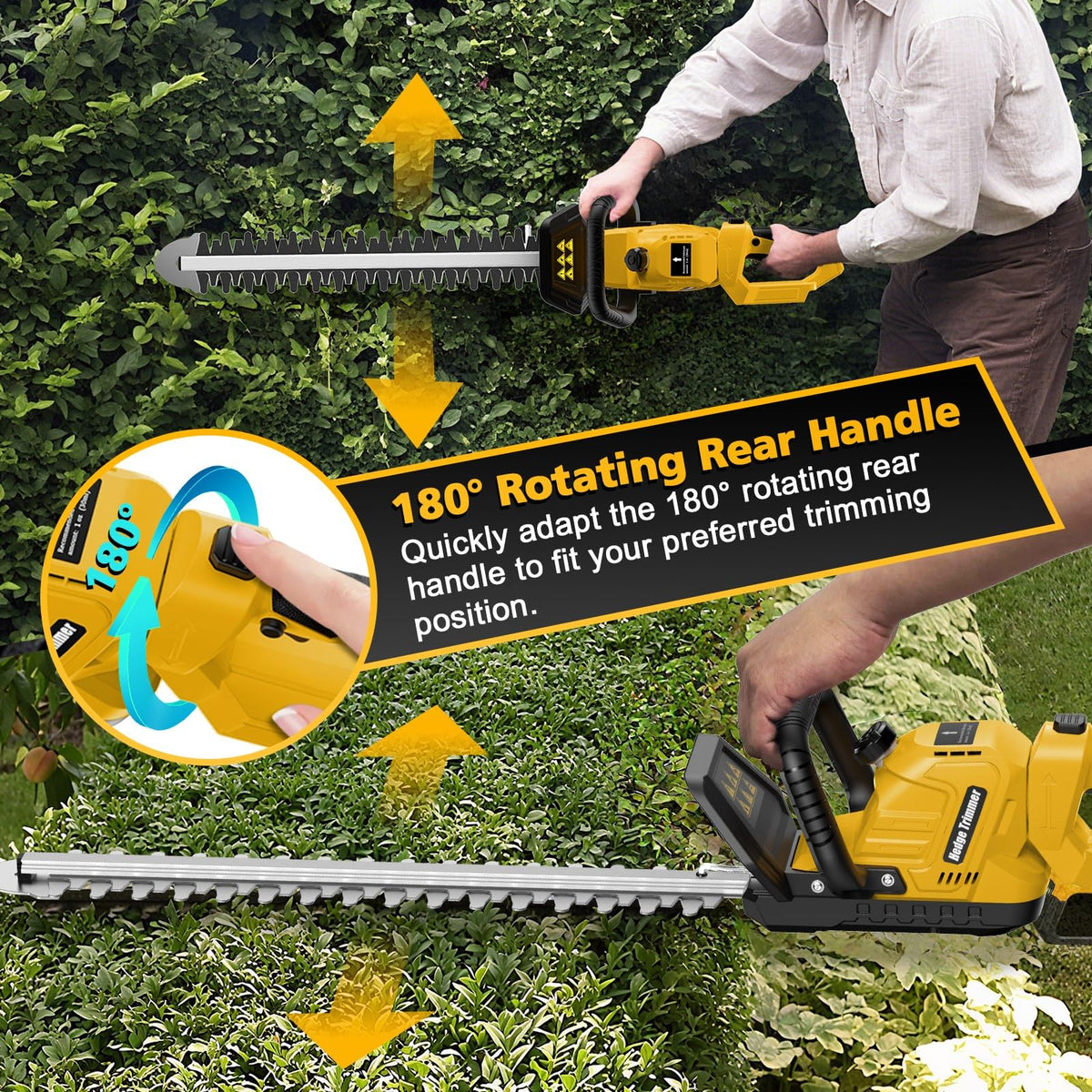 Givilo lightweight hedge trimmer at 5 lbs reduces user fatigue during long sessions.