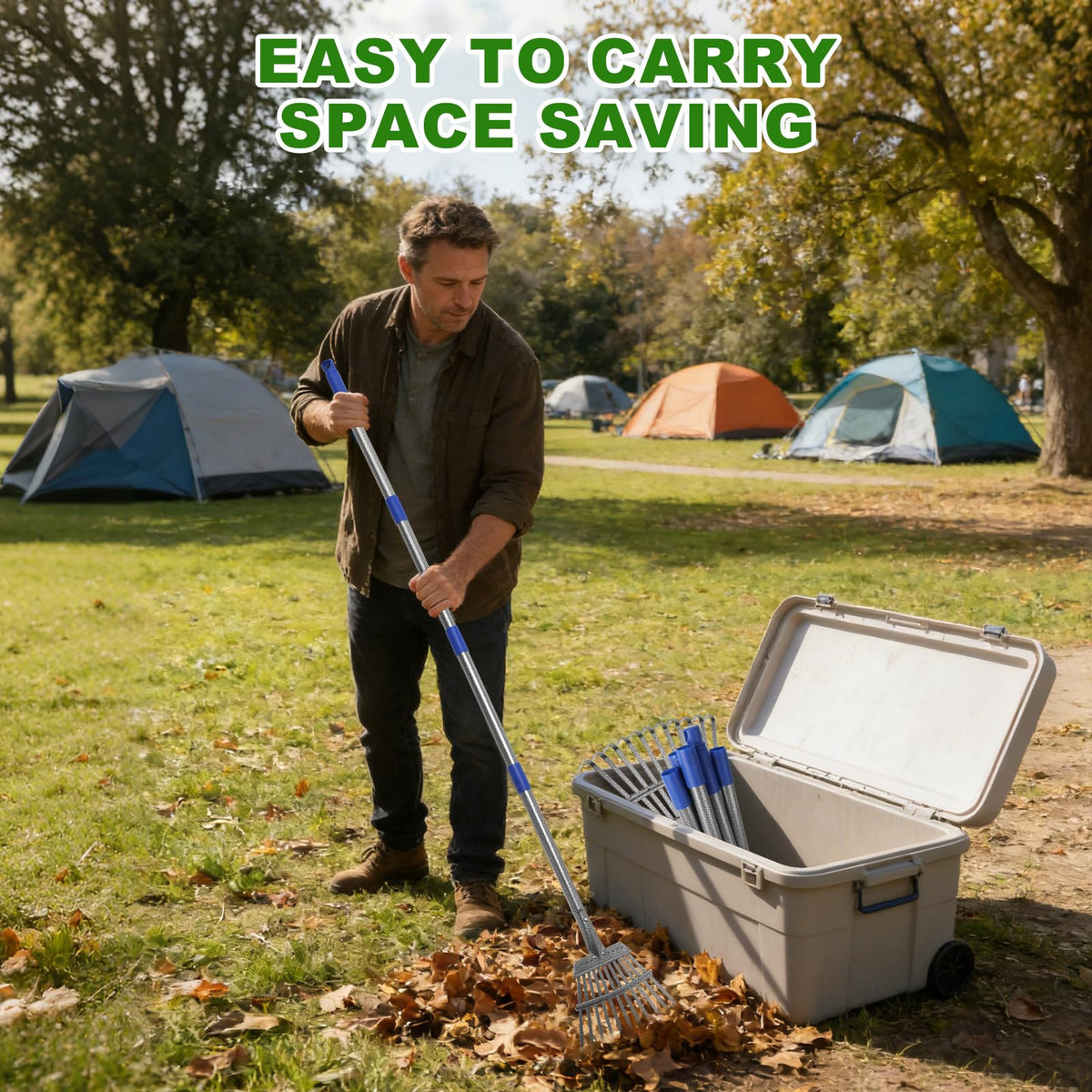 Gixmuoiy 6 ft adjustable rake ideal for kids and adults.