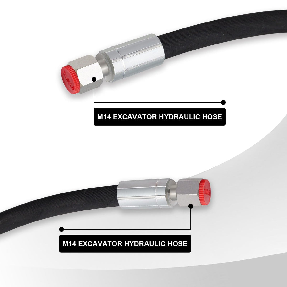 GIYI 31inch M14 hose set enables flexible hydraulic routing.