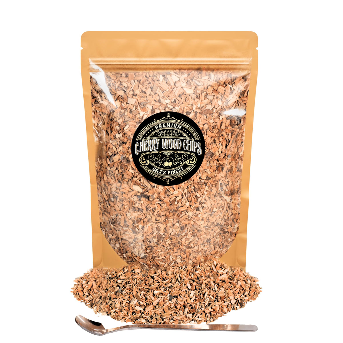 G&J's Finest cherry wood chips for cocktail smoker add sweet fruity aroma to drinks.