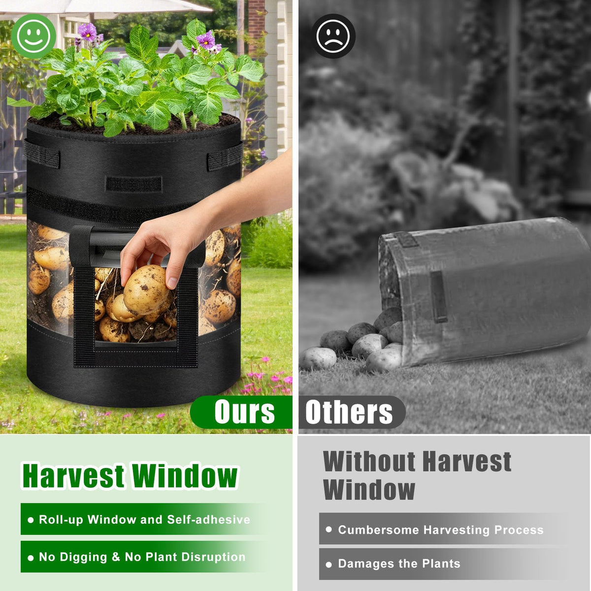 GJL bags include removable felt liner for tailored crop support and root health