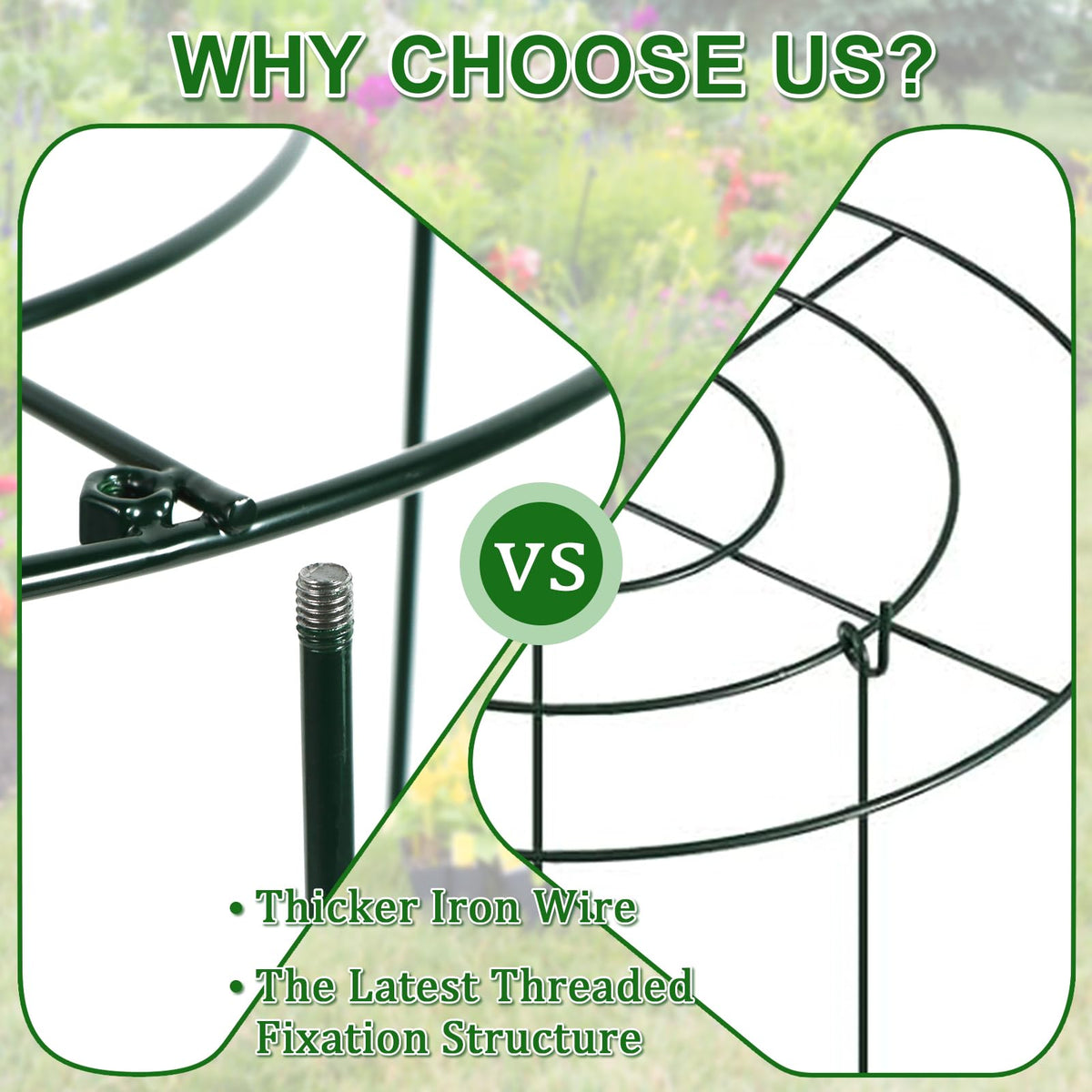 GJQ cage metal with anti-rust core highlights durable, weather-resistant construction for outdoor use.