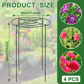 GJQ peony cage assembly steps show easy ground insertion and screw-thread setup for quick installation.