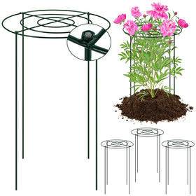 GJQ peony cage top view with 30 cm grid, offering sturdy, upright support for tall blooms.