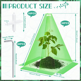 GJQ plant protectors in clear PP allow light for healthy growth.