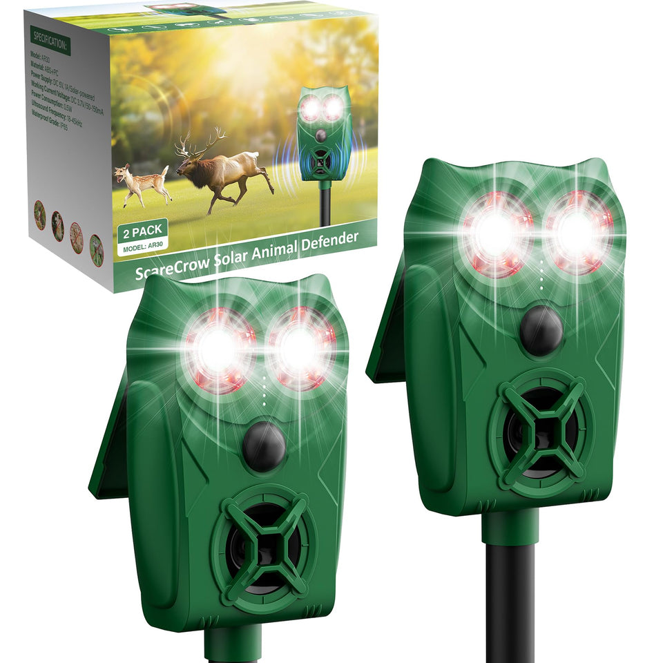 G-Jyuncyou solar animal deterrent front view for day-long protection