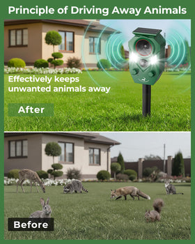 Tree mount option for flexible placement of G-Jyuncyou deterrent in garden