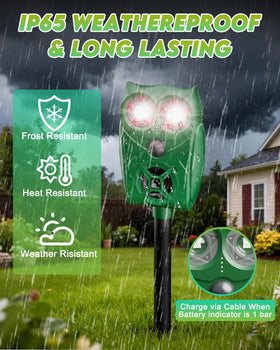 G-Jyuncyou ultrasonic waves deter nearby wildlife without harm
