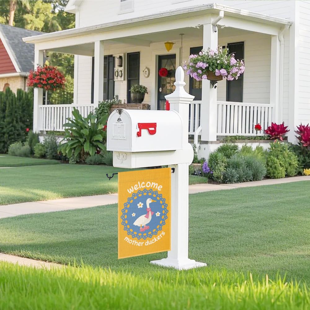 Gkodw flag on a porch, seasonal decor that enhances curb appeal
