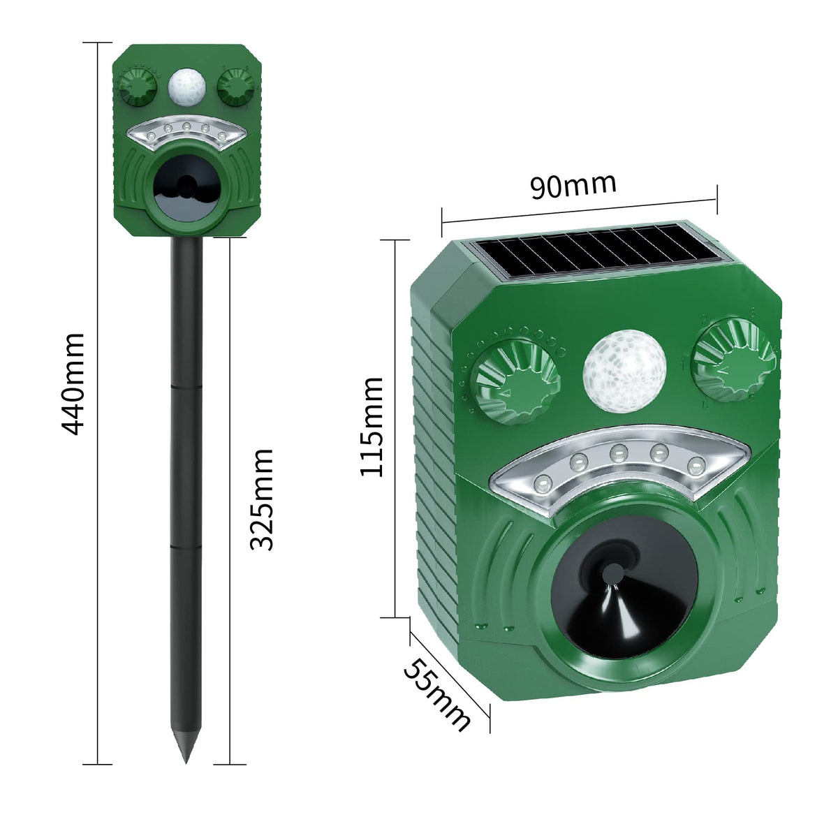 GKRRICH wall mount bracket setup enables easy placement along fences.