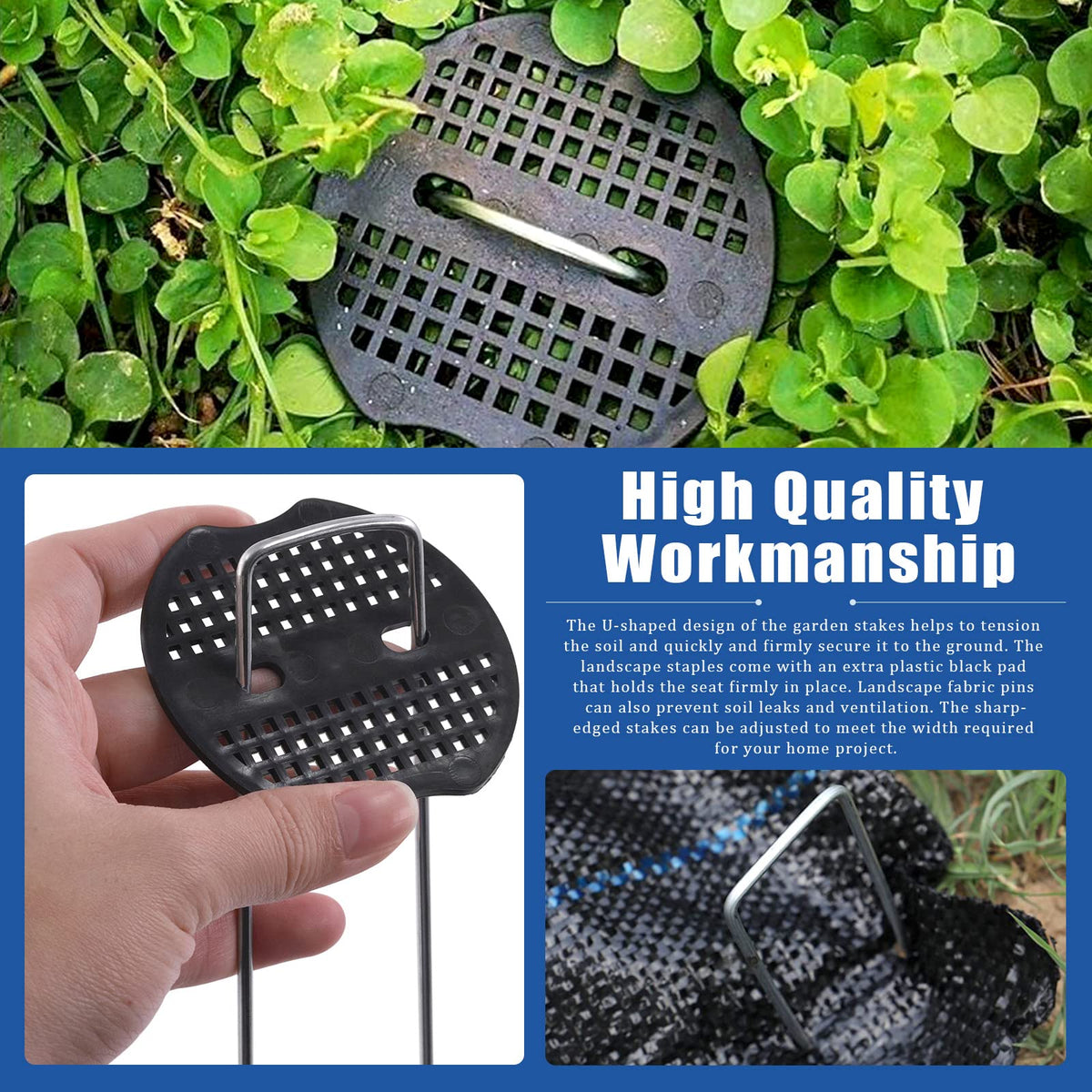 Glarks beveled-tip stakes designed for smoother soil insertion