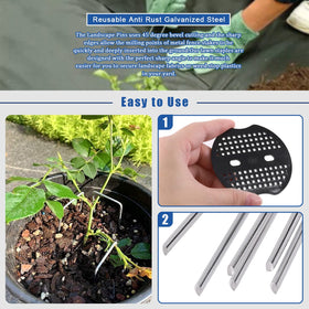 Glarks galvanized steel stakes resist rust for lasting outdoor use