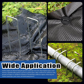 Glarks garden stakes kit used to fix turf, tarps, and ground cloth