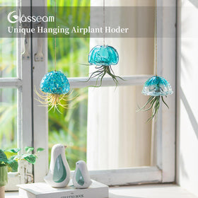 Glasseam jute rope detail highlights sturdy, easy-to-hang design.